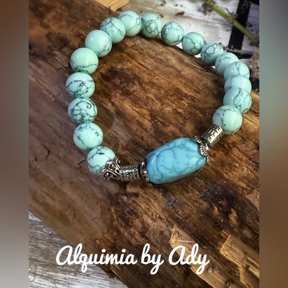 Bali silver Turquoise Beaded Bracelet